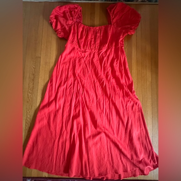 Boden Ruched Bodice Midi Dress in Vermillion, Size 20-22R, NWOT - Picture 5 of 13